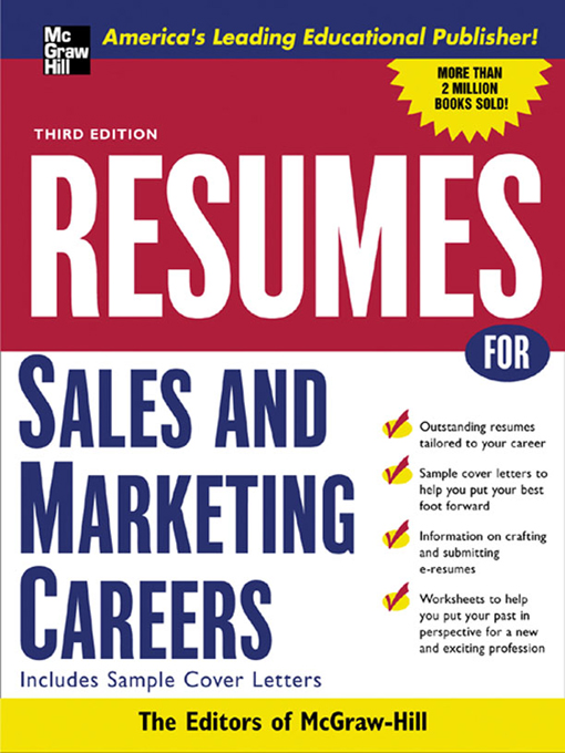 Title details for Resumes for Sales and Marketing Careers by Editors of McGraw-Hill - Available